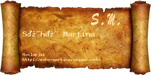 Sáhó Martina névjegykártya